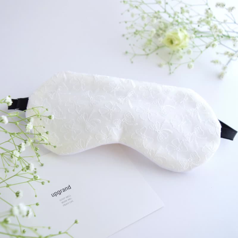 日本眼罩  PURE RIBBON|WHITE|有附收纳袋|生日|结婚 开运 日系 - 眼罩 - 聚酯纤维 白色
