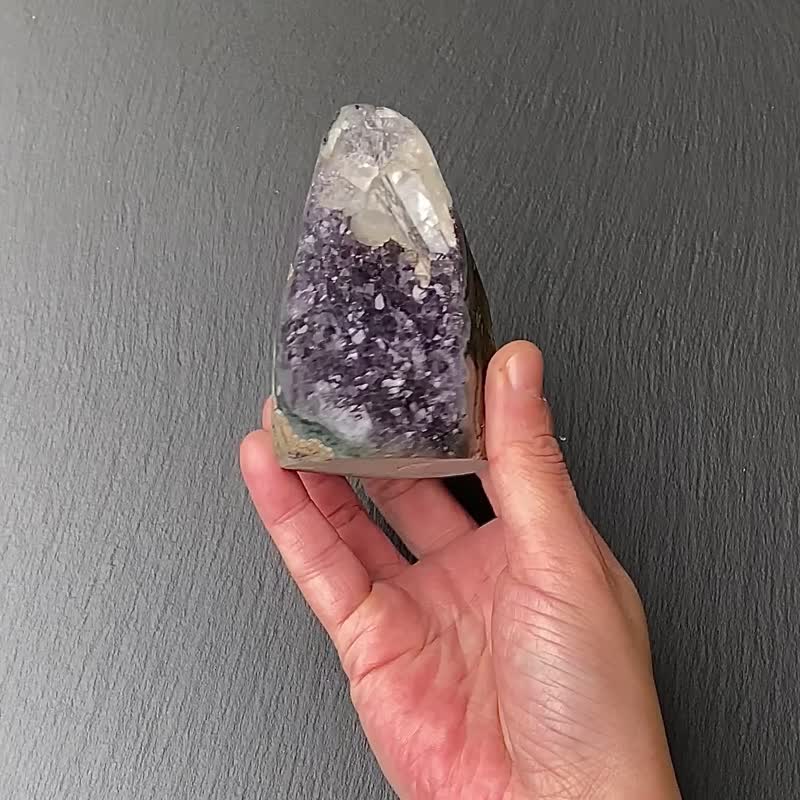 招财开运-天然原矿异象满天星紫晶镇共生方解石 消磁净化快速出货 - 摆饰 - 水晶 多色