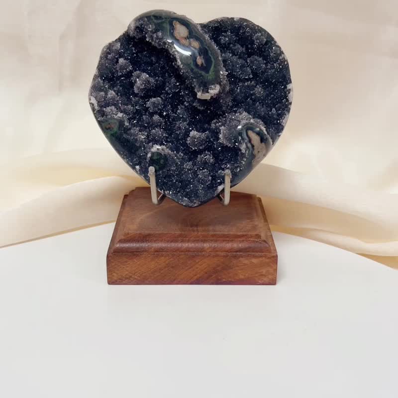 玩原矿-变种爱心紫晶镇摆件 - 摆饰 - 水晶 