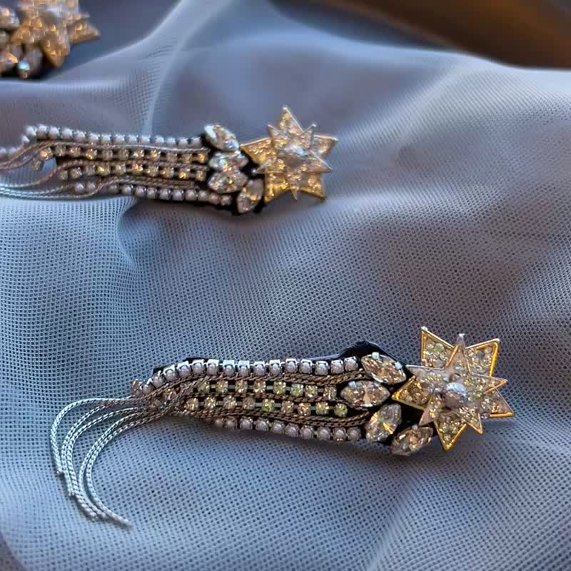 流星胸针 - 胸针 - 其他金属 银色