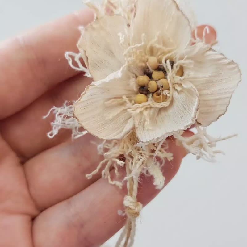 新生儿花童头带，波西米亚风头带，可爱头带，摄影道具 - 婴儿帽/发带 - 其他材质 白色