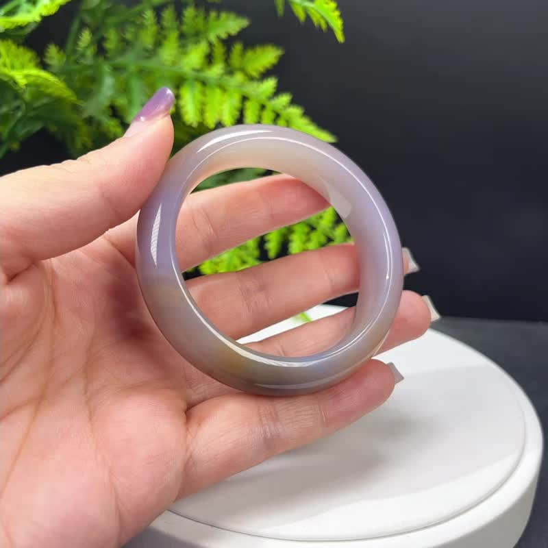 珊瑚玉手镯 52MM 冰润高瓷玉化 多彩 天眼 菊花石手环 吉祥财富 - 手链/手环 - 宝石 