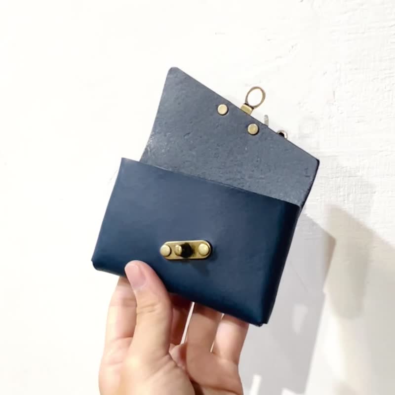 【牛角真皮名片包/零钱包/卡片收纳】定制化刻字/多色可选 - 名片夹/名片盒 - 真皮 多色