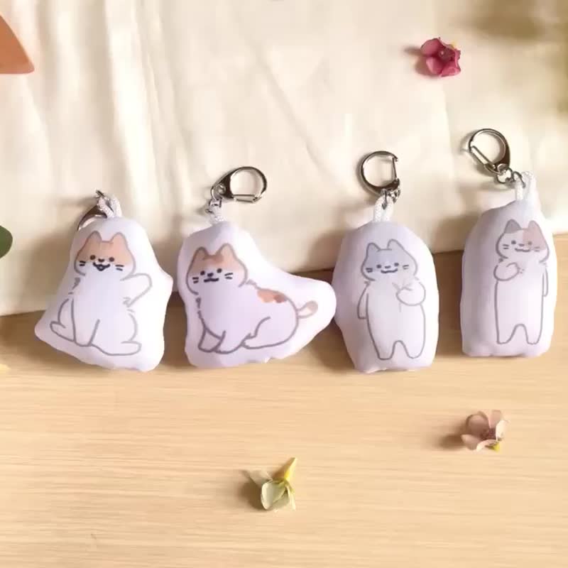 猫咪纾压抱枕吊饰 - 玩偶/公仔 - 棉．麻 多色