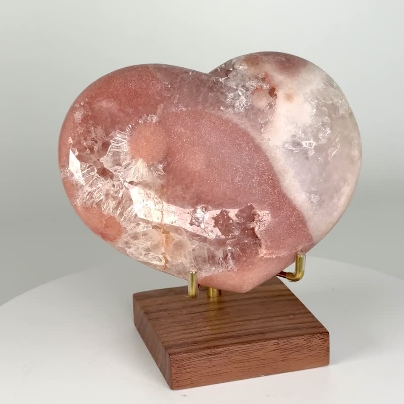 莫兰迪玛瑙爱心 720550 - 摆饰 - 水晶 粉红色