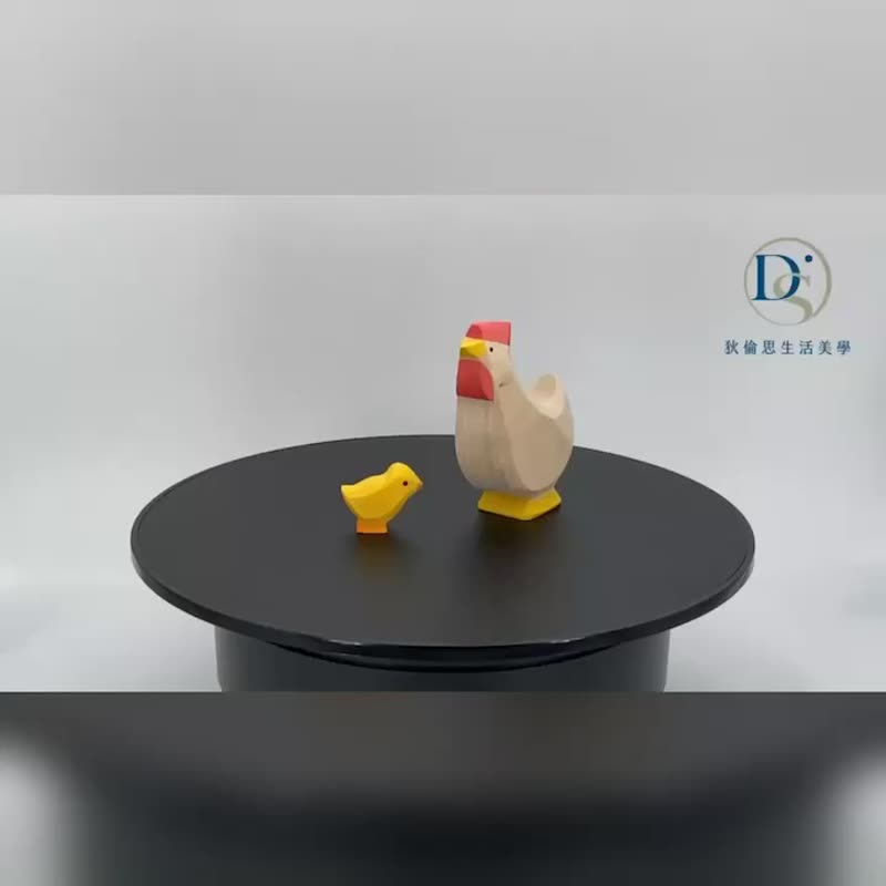 童玩 动物公仔 木制品 手作品 动物模型 积木玩具 动物玩具 木雕 - 玩偶/公仔 - 木头 卡其色