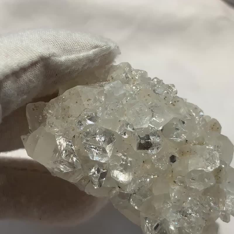 钻石鱼眼石 水晶矿标 水晶簇 天然水晶 摆设 水晶原矿 原石 cryst - 摆饰 - 水晶 透明