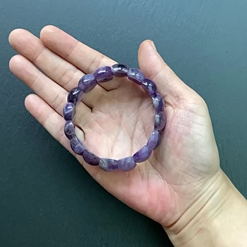 启发智慧 激发创意 -梦幻紫水晶弧形手排 手链 手环 定制化手链 - 手链/手环 - 水晶 多色