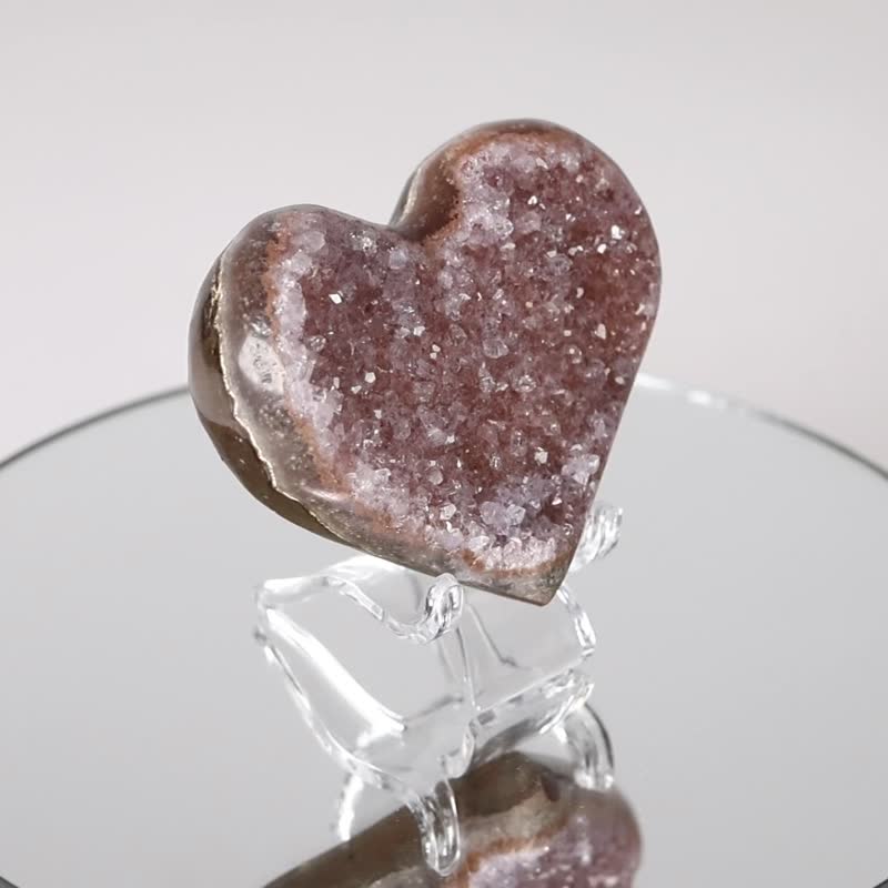 异象爱心水晶 1300107  特殊二次结晶 能量更强更开运 - 摆饰 - 水晶 紫色