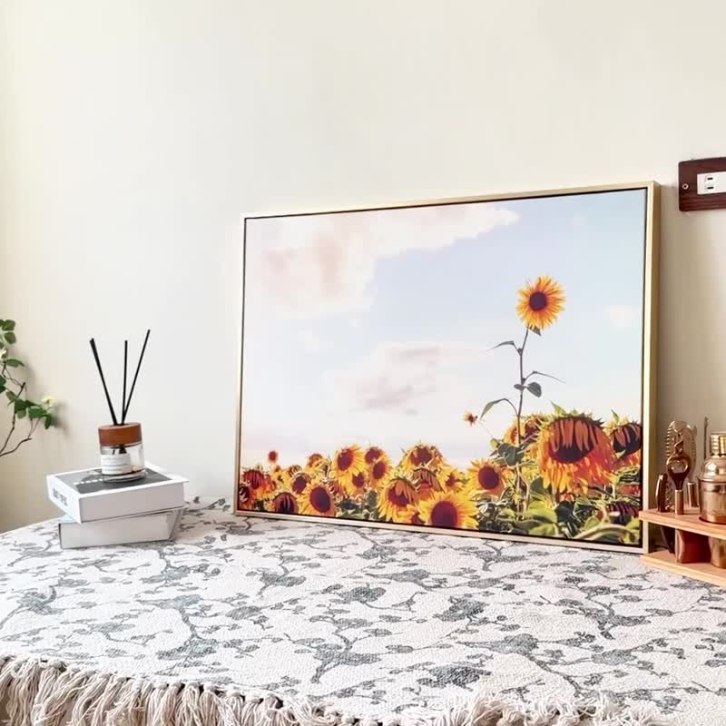 【微瑕特惠】【福利品】徜徉花海 • 向日葵III- 卧室挂画/简约风 - 海报/装饰画/版画 - 棉 黄色