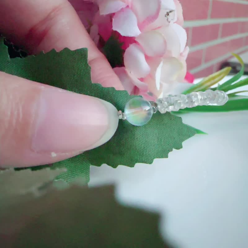 心忱-马岛月光石x蓝晕钻切月光石纯银手链 - 手链/手环 - 水晶 多色