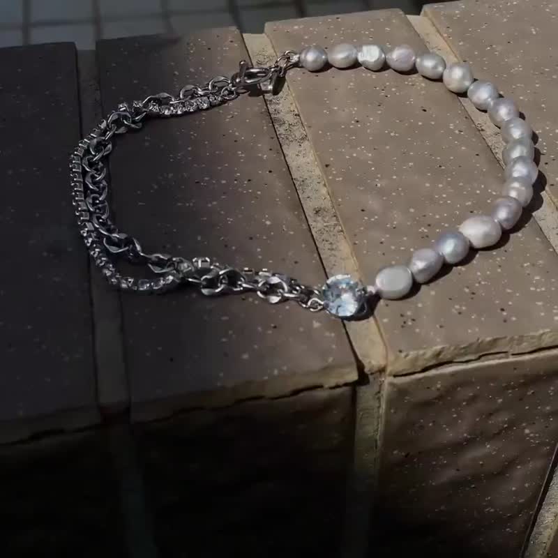 KDNP Gorgeous Pearl Necklace - 项链 - 珍珠 银色