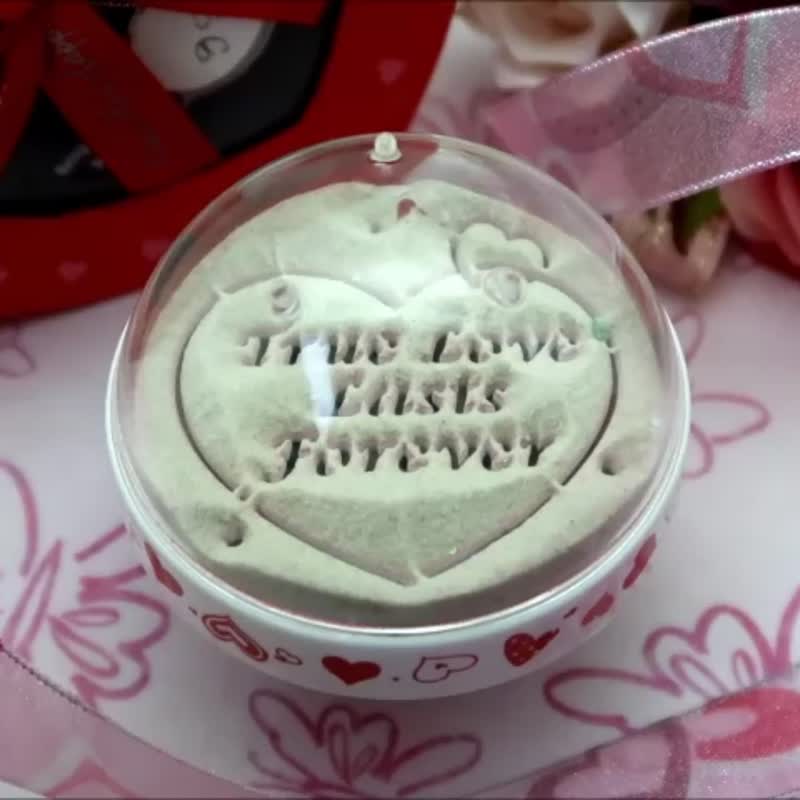 【七夕限定海沙】True Love THANK YOU /非水晶球/双面沙漏 - 摆饰 - 压克力 白色