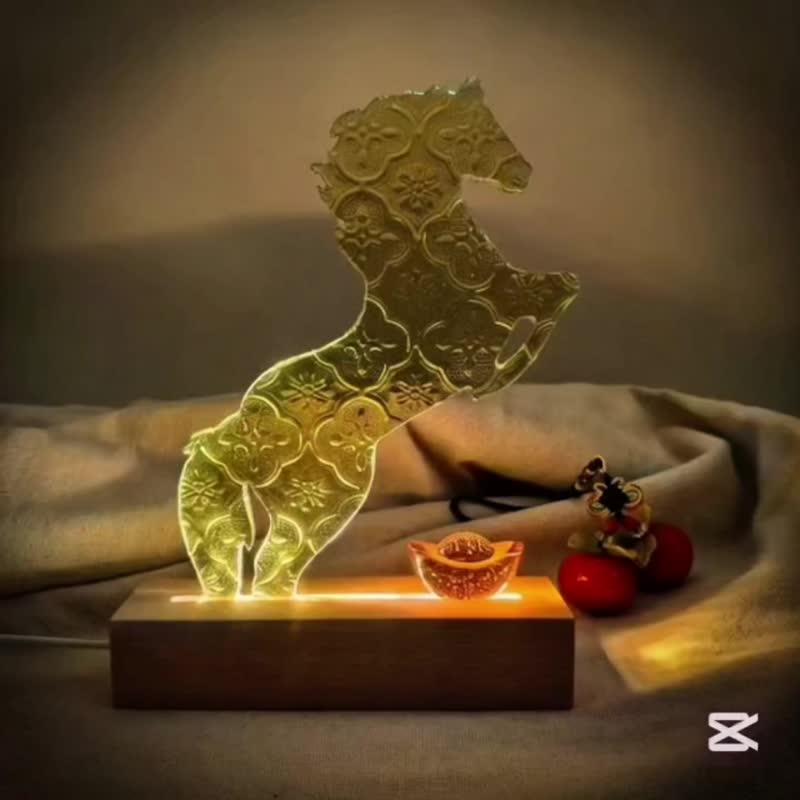 海棠花玻璃马上有钱小夜灯 5mm 海棠花玻璃 马上有钱 海棠花玻璃 - 灯具/灯饰 - 玻璃 