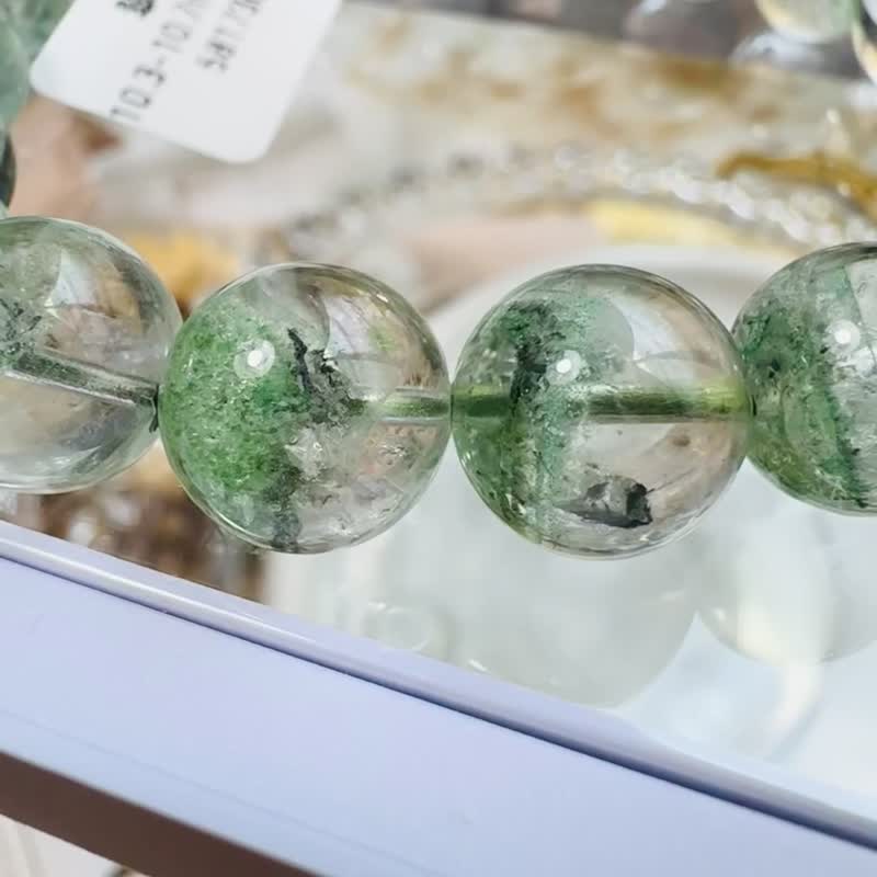 小精品天然鲜绿翠绿幽灵10.3-10.7mm31.44g正财事业贵人缘生意缘 - 手链/手环 - 水晶 绿色