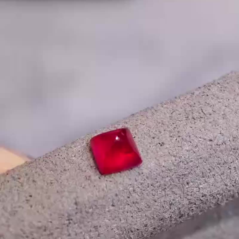 红宝石莫桑比克糖塔山sugar loaf浓郁vivid裸石彩色宝石鸽血红 - 戒指 - 宝石 红色