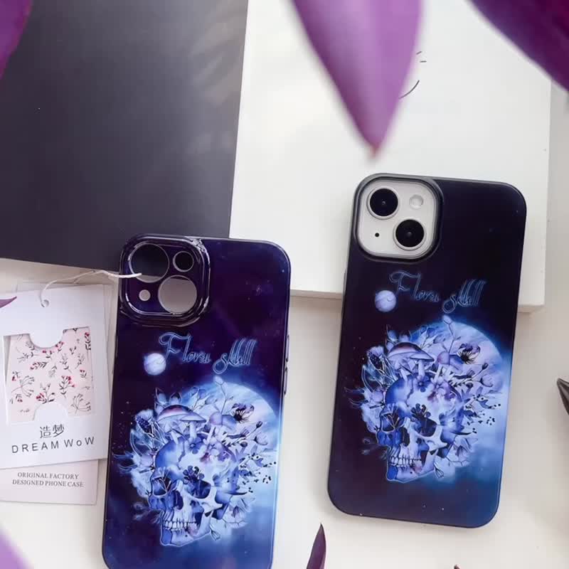 入夢星河 造夢原創手機殼板繪插畫適用於iPhone15max 14plus13 - 手机壳/手机套 - 其他材质 