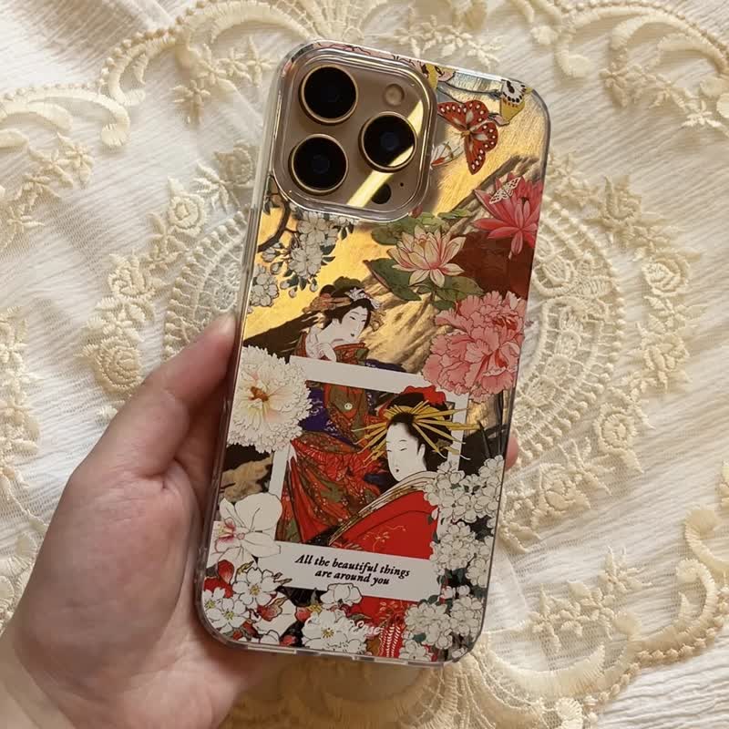 如花般的日本艺妓 名画拼贴系列 银河手机壳 CSBQ08 - 手机壳/手机套 - 硅胶 多色