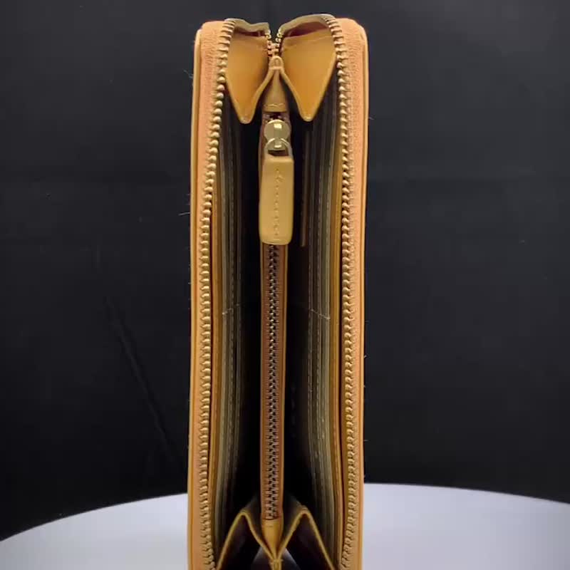【赠礼盒提袋】CROSS 全新专柜展示品 顶级小牛皮长夹 维纳斯系 - 皮夹/钱包 - 真皮 金色