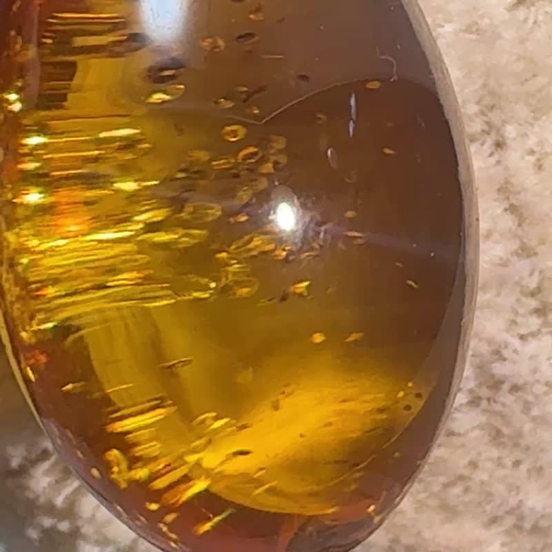 蜜色波罗的海琥珀吊坠 天然琥珀项链 925 纯银镀金首饰 手工制 - 项链 - 半宝石 金色