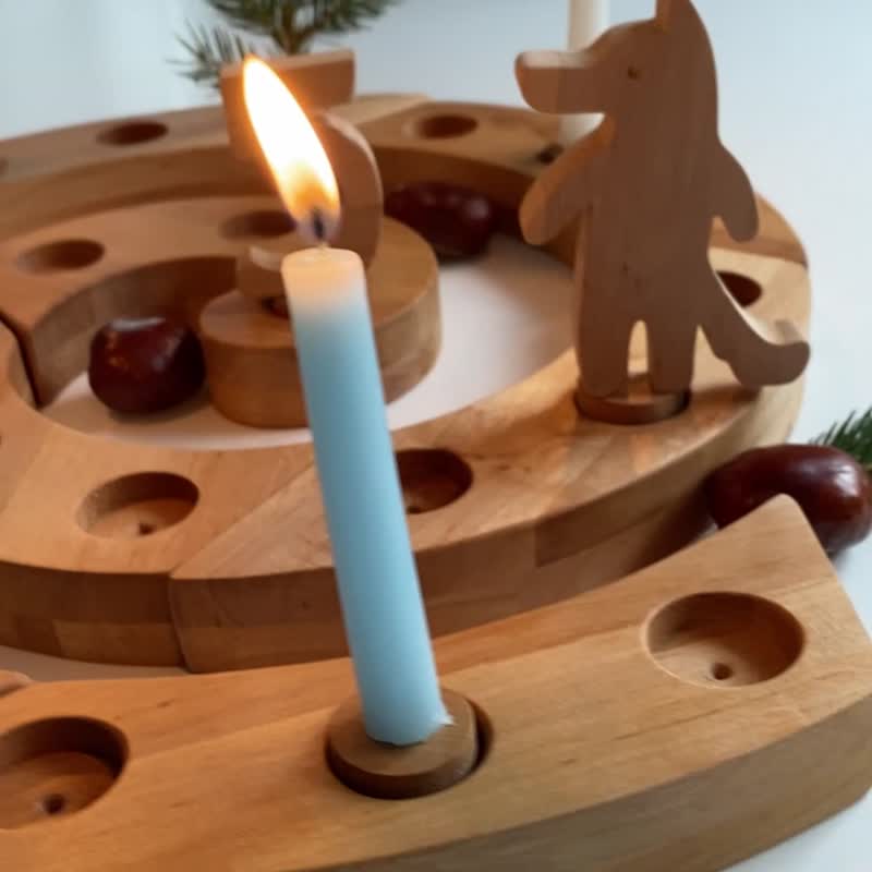 Advent calendar. Waldorf Spiral - 摆饰 - 木头 