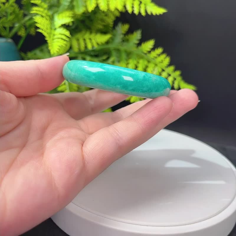 独特天河石手镯51MM 玉化星光猫眼亚马逊石手环 摆脱负面能量 - 手链/手环 - 半宝石 