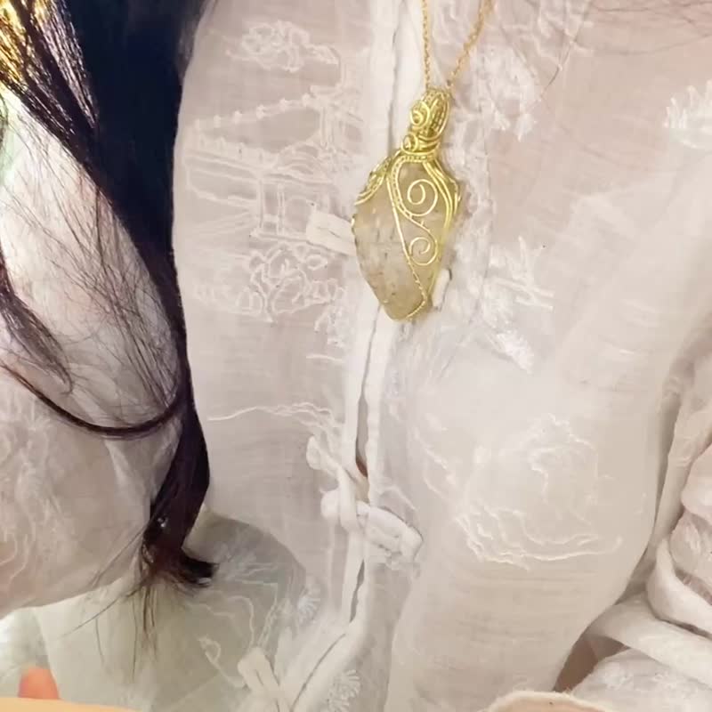 【天然高阶水晶】喜马拉雅白水晶项链 / 手作 - 吊饰 - 水晶 白色