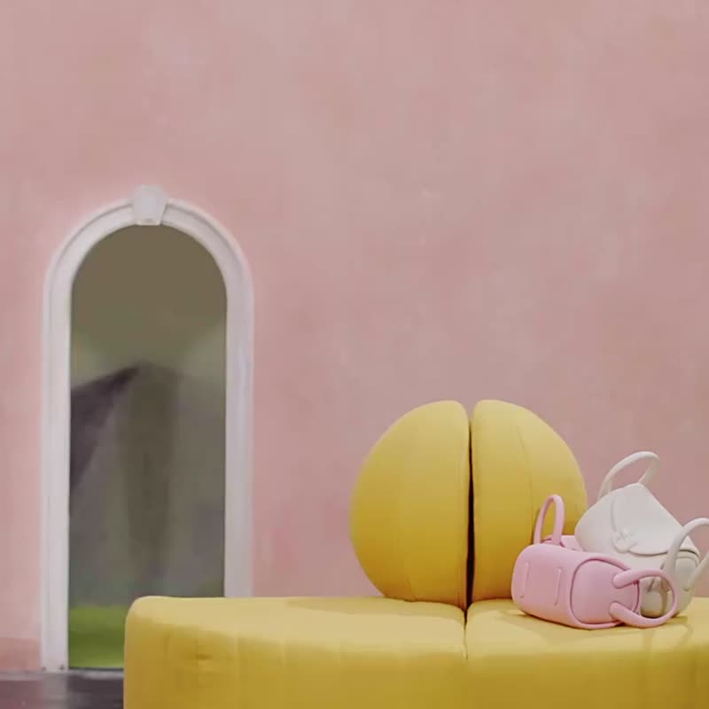 大象灰 中号猪猪枕头包 头层牛皮真皮包 手提肩背斜挎包 KUNOGIGI - 侧背包/斜挎包 - 真皮 灰色