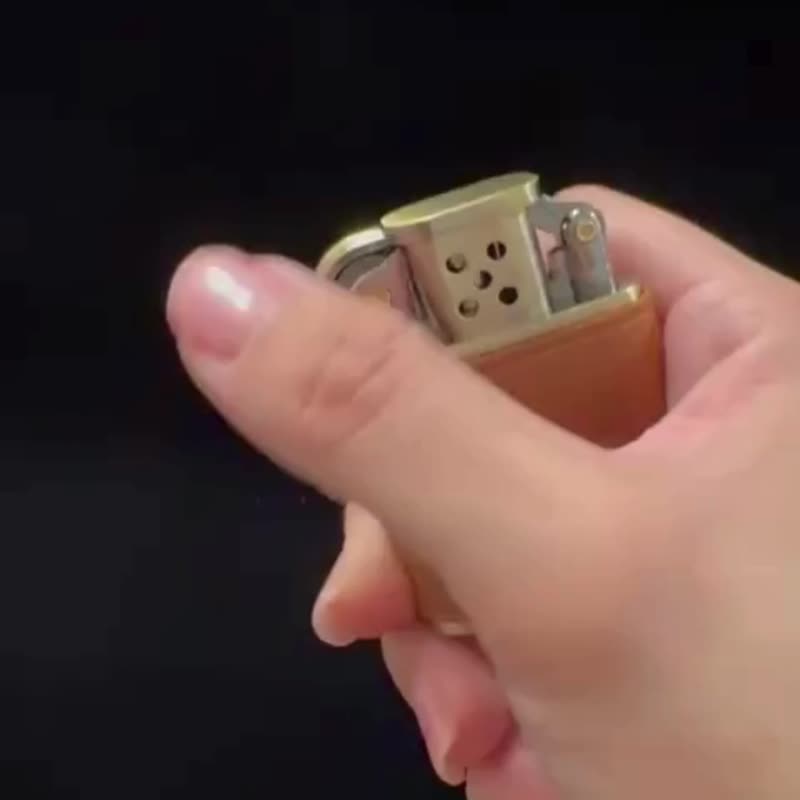 唯独手工纯铜煤油打火机 - 其他 - 真皮 咖啡色
