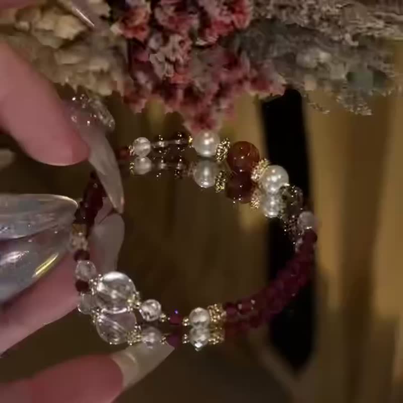 日日时光 / 母亲节限量礼盒 / 夜 / 幕夜花茶 - 手链/手环 - 宝石 多色