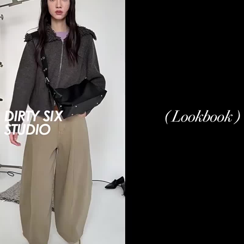 水洗沙草薑 哥本小包 寬肩帶 單肩斜背小方包 出街斜背包 - 侧背包/斜挎包 - 其他人造纤维 卡其色