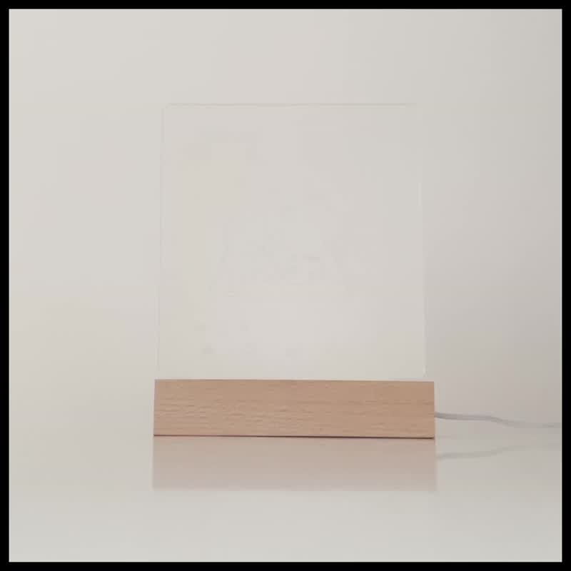【定制化】暖心夜灯  IG/MP版面款式 含图像设计 - 灯具/灯饰 - 木头 白色