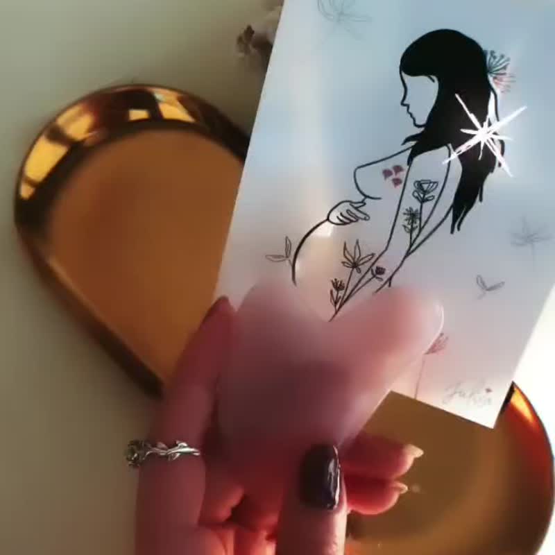 脸部刮痧板玫瑰晶+琼崖海棠基底油+插图磁石组 孕期保养 澳洲有机 - 脸部按摩/清洁工具 - 宝石 粉红色