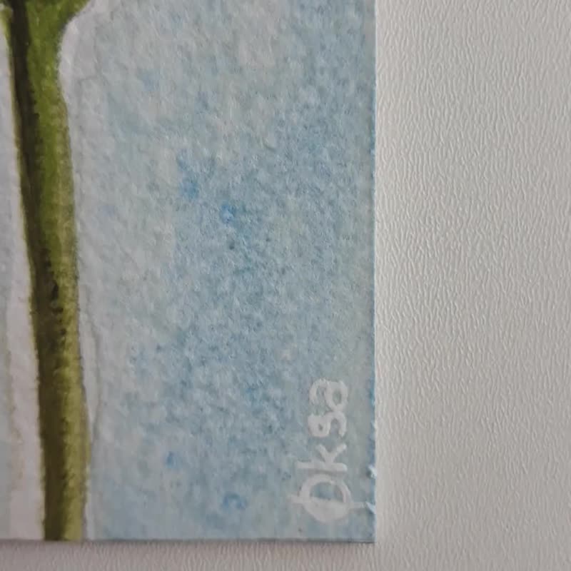 黄玫瑰小幅水彩画原作 / 送给读者的礼物 / 送给植物爱好者的书签 - 书签 - 纸 黄色