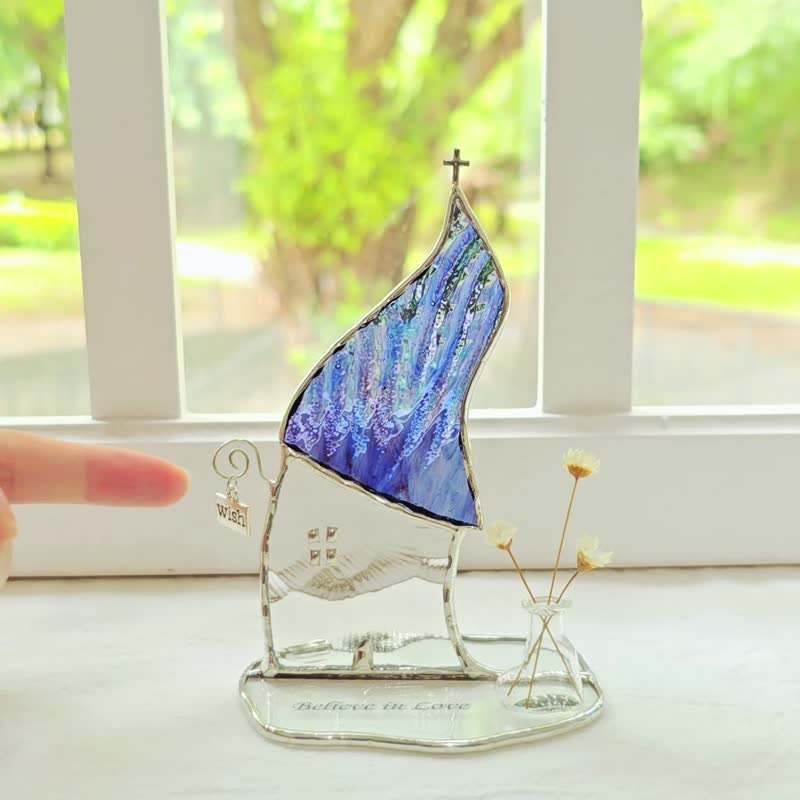 幻想森林玻璃教堂摆设100%原创手作-紫蓝 - 摆饰 - 玻璃 