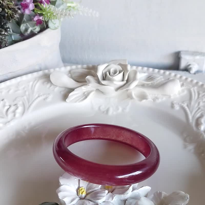 Miss feng天然石-天然草莓晶手镯 - 手链/手环 - 玉石 