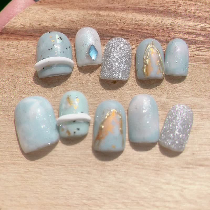 海洋 立体手工美甲 手绘穿戴甲 Nail arts/Press on nails - 其他 - 其他材质 