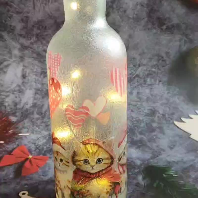 圣诞猫真可爱 - 灯具/灯饰 - 玻璃 