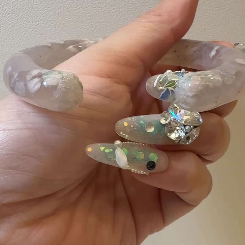 樱花玛瑙手镯玛瑙手镯 猫镯 猫爪镯冰透水蜜桃菜园子54-55圈口 - 手链/手环 - 玉石 