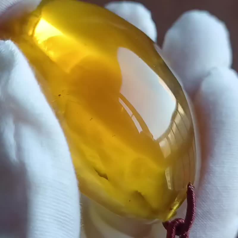 【碧霄】天然琥珀珍藏级极品金绞蜜意境手把件 - 手链/手环 - 半宝石 