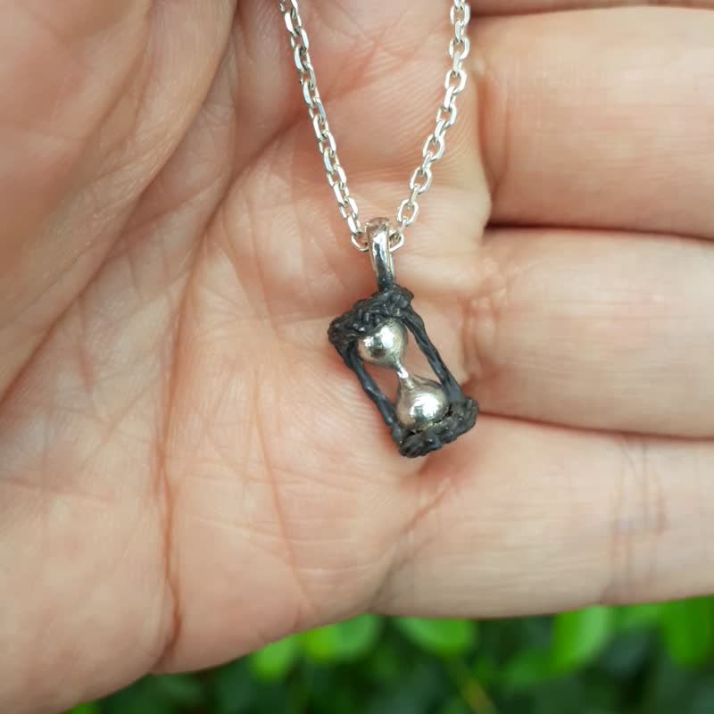 植物系列--树干漏斗颈链 - 项链 - 纯银 