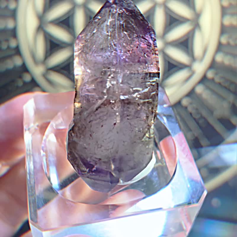 252莫桑比克黑紫超七水胆骸骨水晶 - 摆饰 - 水晶 