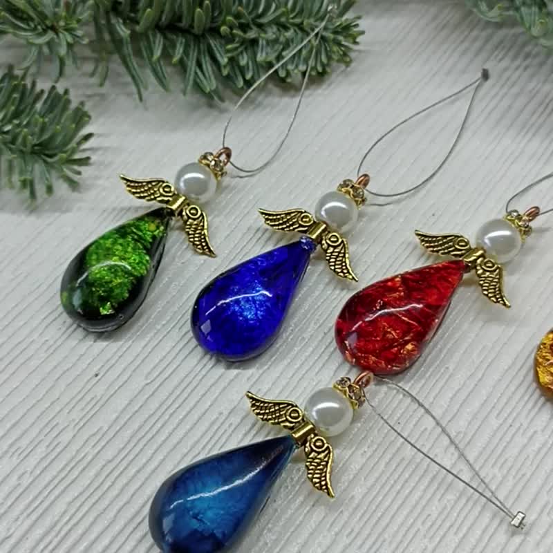 Angel gift for Christmas. Angel Christmas tree ornament. Angel Christian decor - 项链 - 树脂 