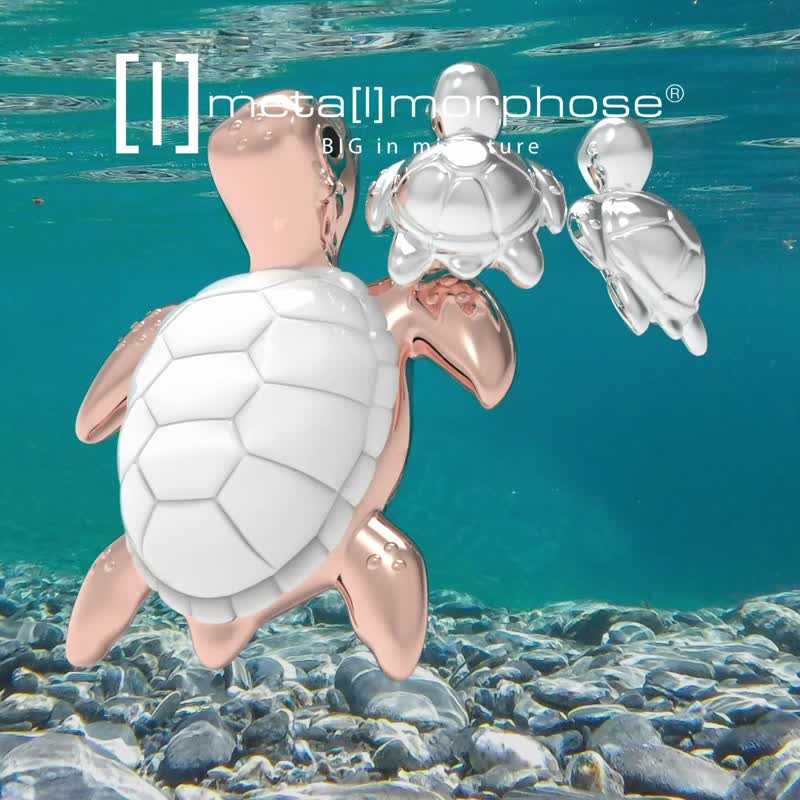 【Metalmorphose】MTM海龟钥匙圈 乌龟/吊饰/礼品/质感/海洋动物 - 吊饰 - 其他金属 粉红色