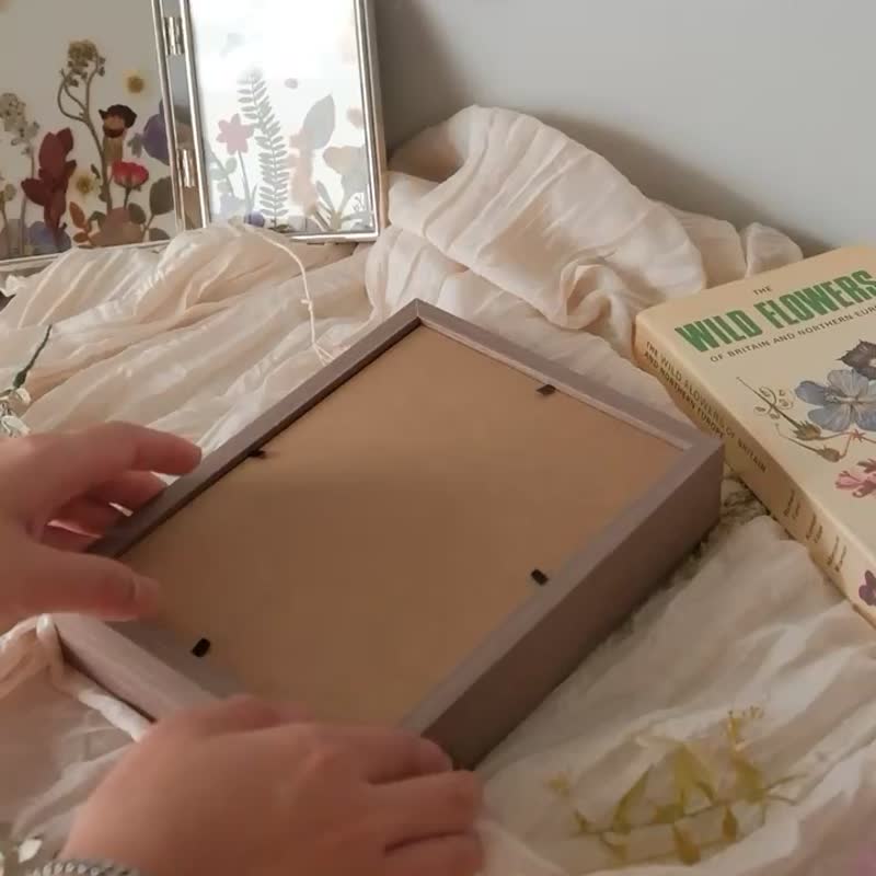 押花相框/ 压花 植物图鉴 花框 木相框 摆件 装饰 交换礼物 - 画框/相框 - 植物．花 多色