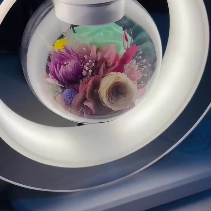 无线充电器 悬浮 夜灯 玫瑰永生花  蓝牙音响 母亲节花礼 - 摆饰 - 植物．花 