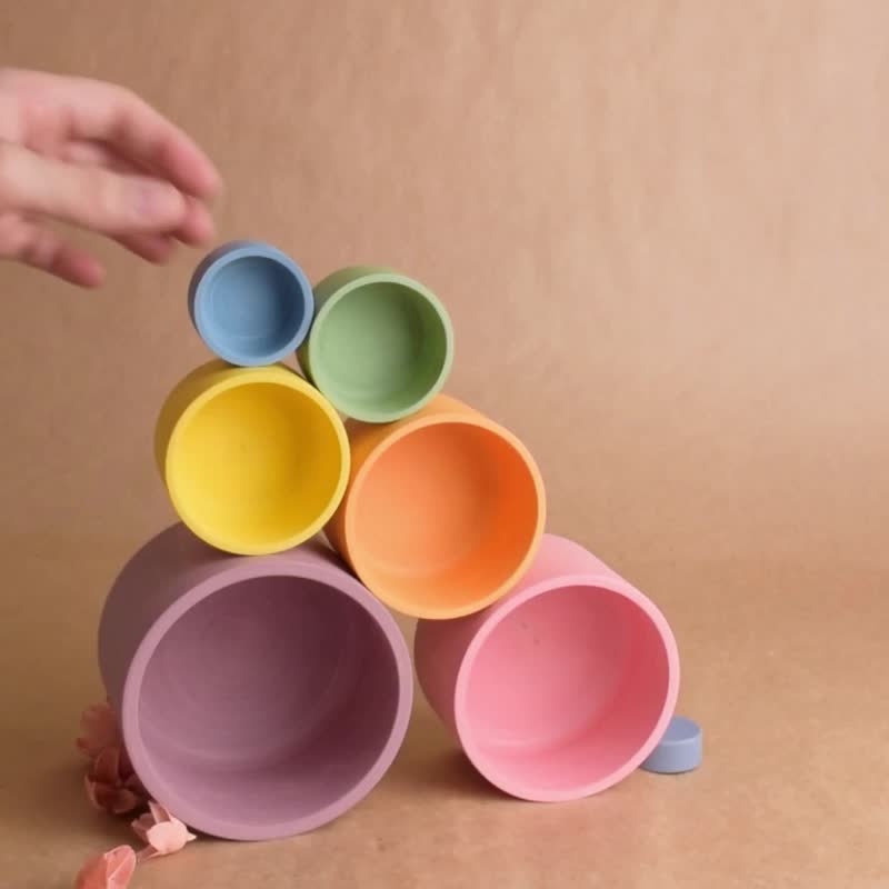 木制嵌套碗玩具套装 - 玩具/玩偶 - 木头 粉红色