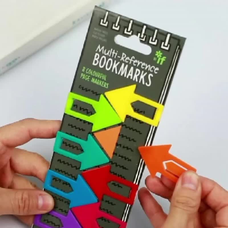 箭头重点指示书签 5枚彩色标签塑料标记阅读文具英国进口Bookaroo - 书签 - 塑料 多色