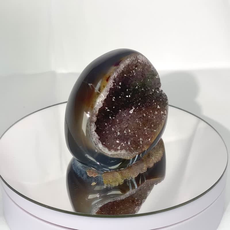 乌拉圭抛光异象钱袋 020259 - 摆饰 - 水晶 紫色