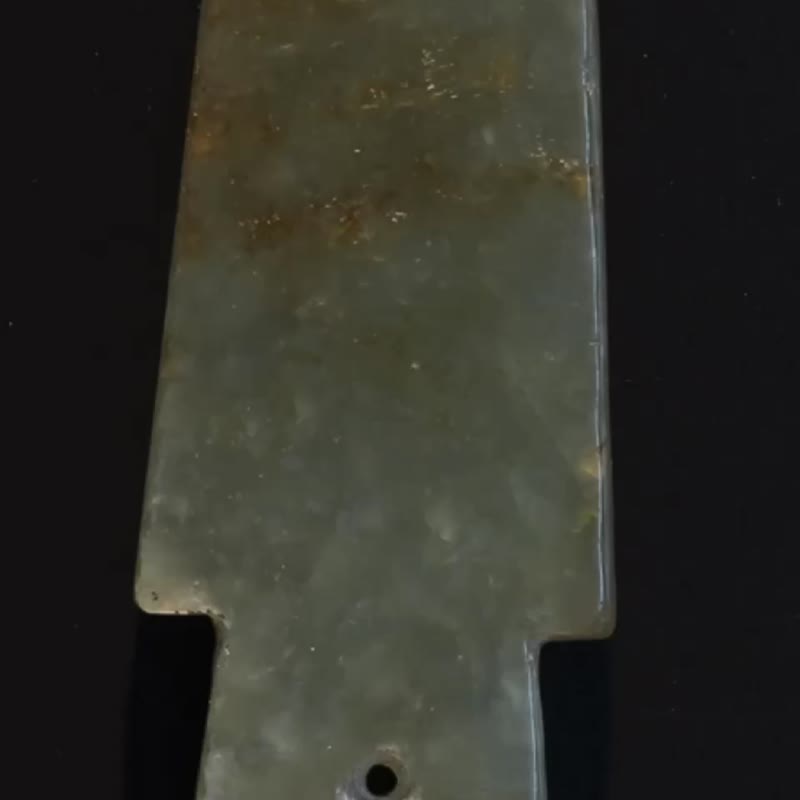文化期 高古玉 玉圭 15.1克 古玉 老玉 新石器时代 圭璧 玉佩 玉 - 吊饰 - 玉石 多色